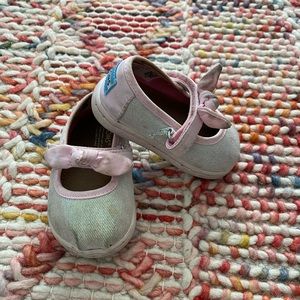 Toddler Glittery Light Pink Mary Jane Toms